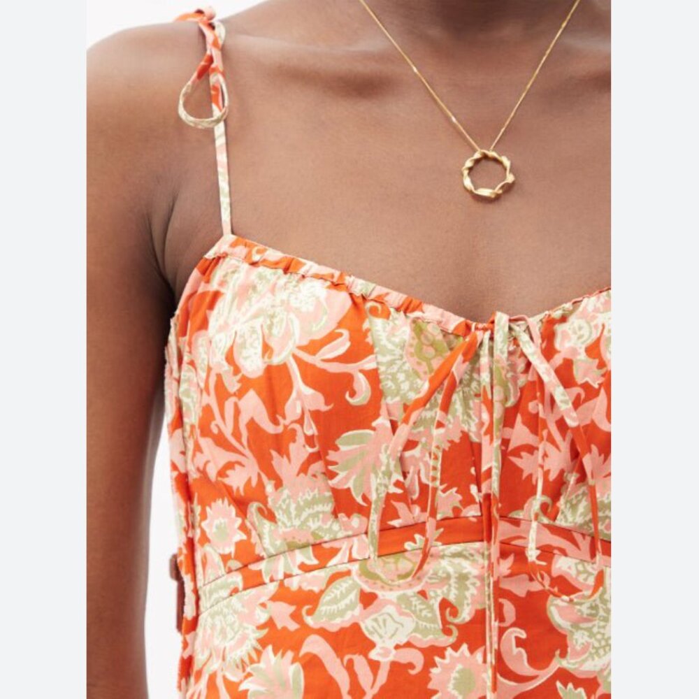 Prettier In Spanish Printed Cotton Slip Dress By Johanna Ortiz - Picture 6 of 14